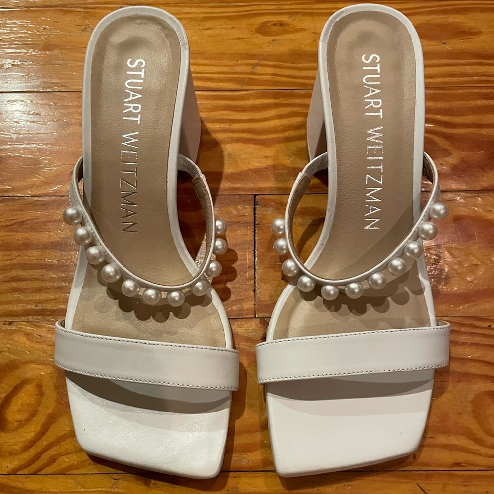 Stuart Weitzman Women's Goldie 60 Block Heel Slide Sandals